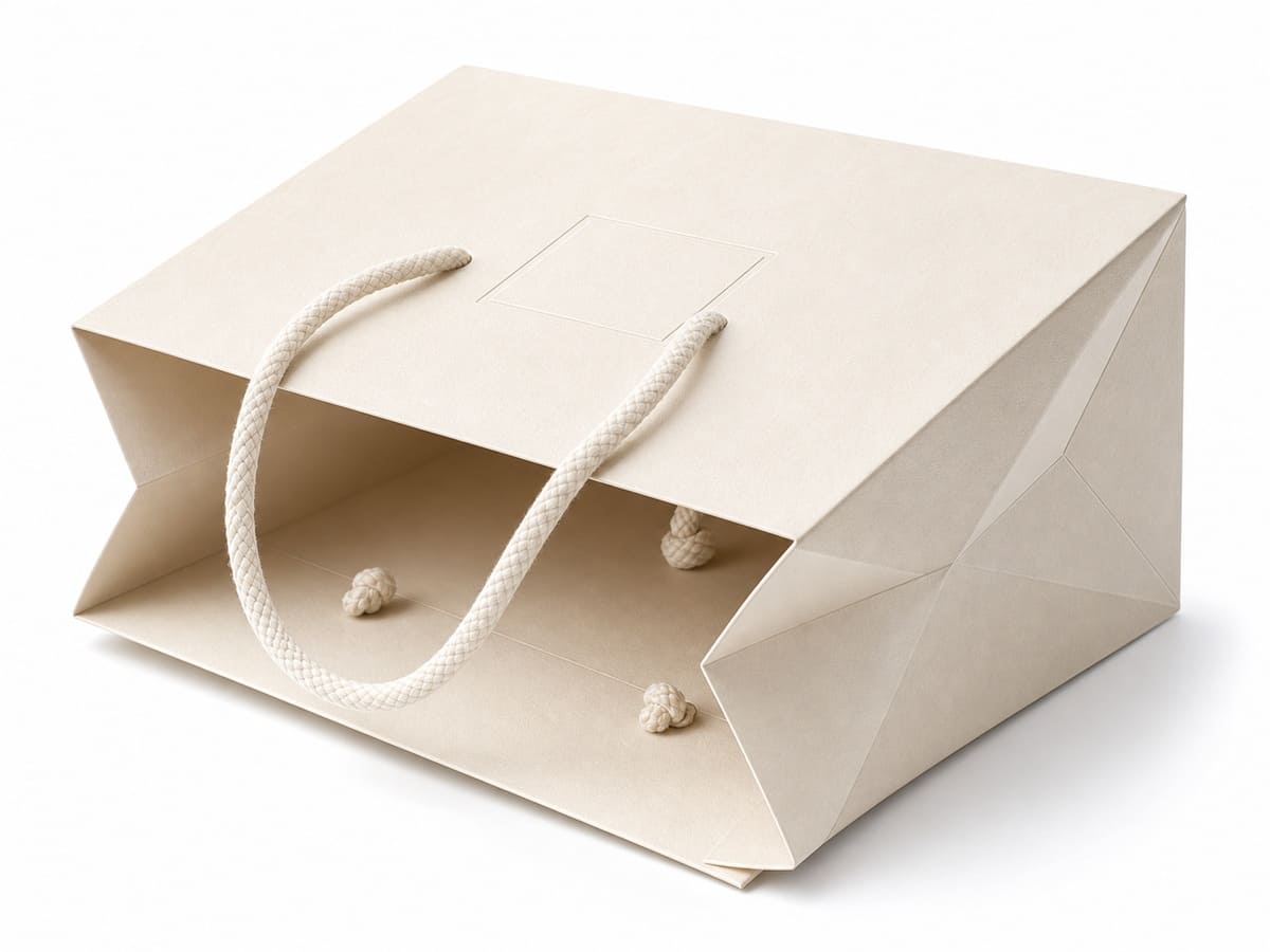 luxury handmade paper bag details