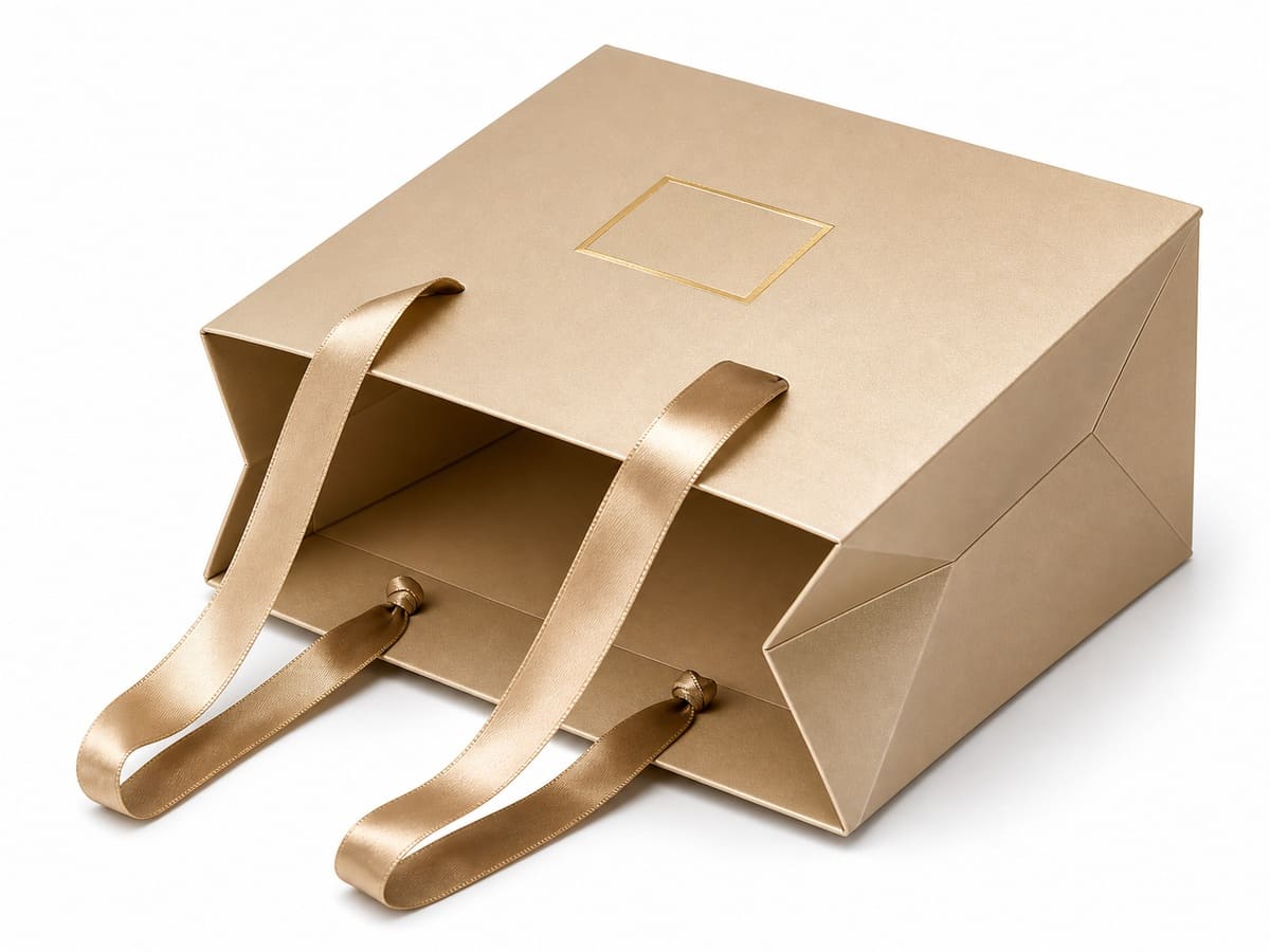 premium gift bag handle details